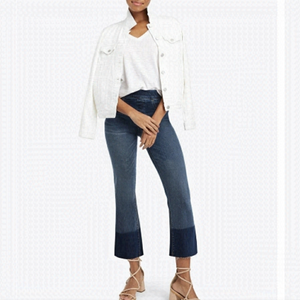 Spanx cropped flare jeans denim medium wash xs NEW